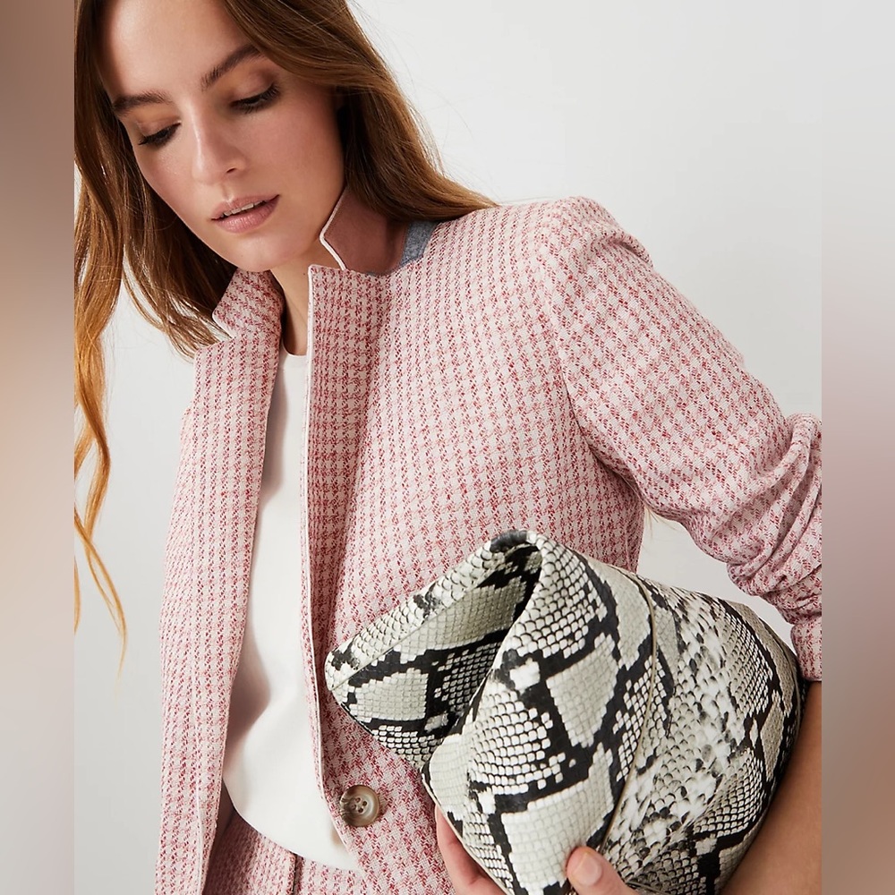 Ann Taylor Pink Tweed Blazer